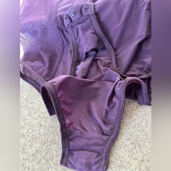 Victoria’s Secret Eggplant Bodysuit with sheer panels along the sides, 34C - Picture 13 of 14